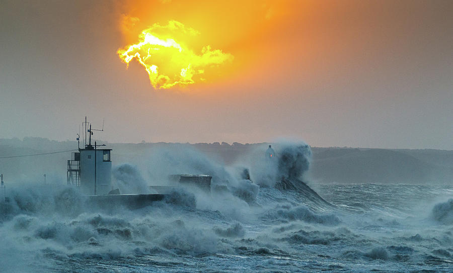 Ray of light during Storm Ciara Photograph by Stephen Jenkins - Fine