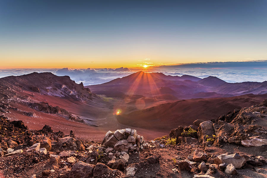 Ray of Sunshine at the Summit of Haleakala Volcano Photograph by Pierre Leclerc Photography