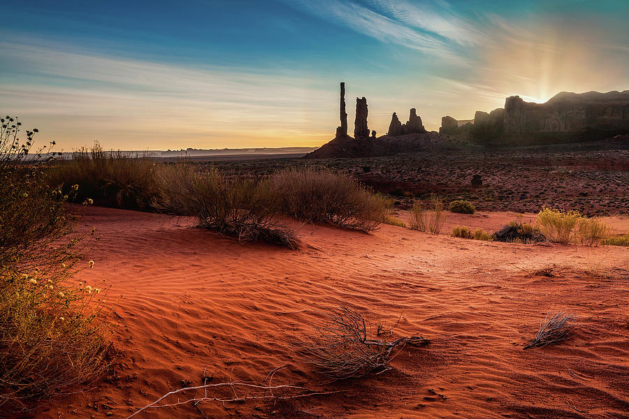 Rays Over Monument Valley Photograph