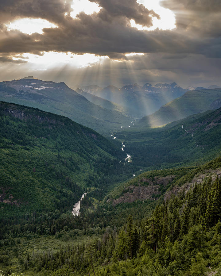 Rays over McDonald Creek No. 2 Photograph by Matt Halvorson Rays over McDonald Creek No. 2 Photograph by Matt Halvorson