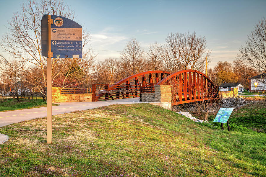 Razorback Greenway Bridge In Springdale Arkansas Photograph by Gregory ...
