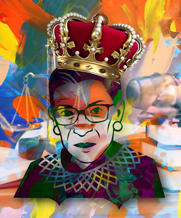 Cool Mixed Media - RBG Ruth Bader Ginsburg by Marvin Blaine