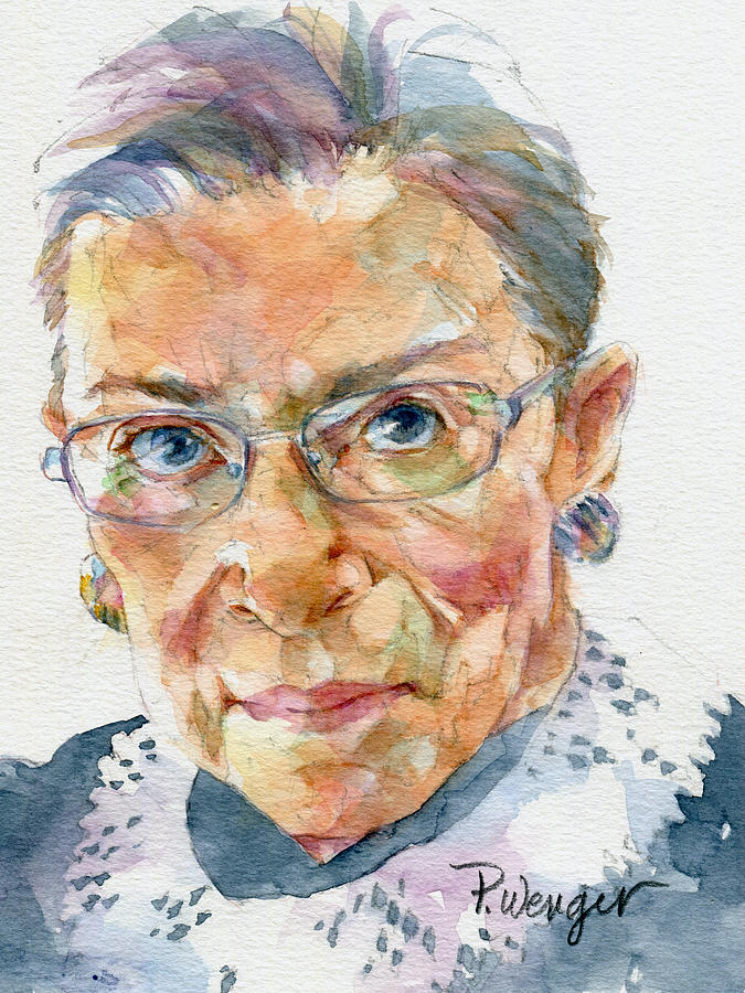 Ruth Bader Ginsburg Painting - Ruth Bader Ginsburg Tribute by Pam Wenger