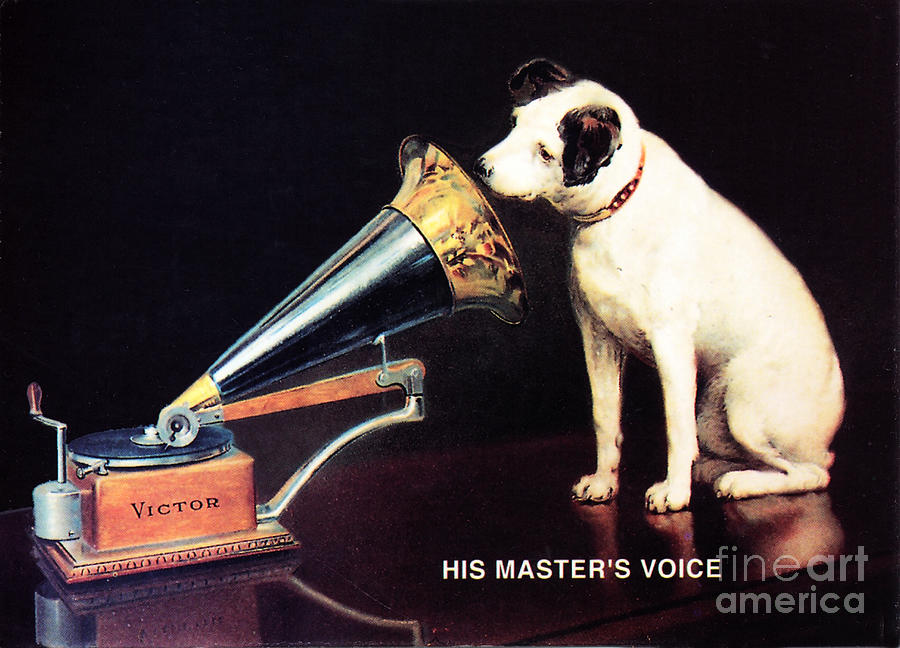 RCA VICTOR His Master's Voice Advertisement Poster By Francis Barraud ...