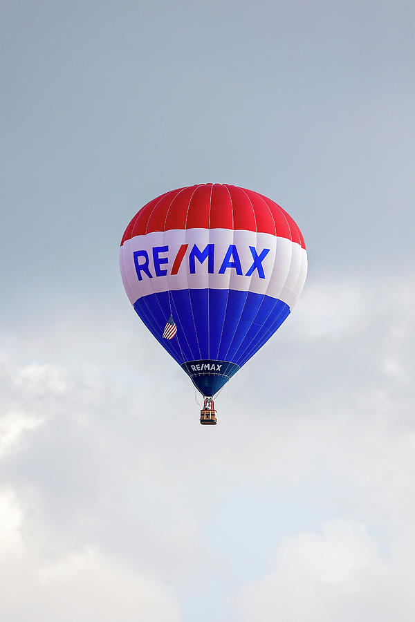 Hot Air Balloon Photograph - Re/Max Balloon HOF by Deborah Penland