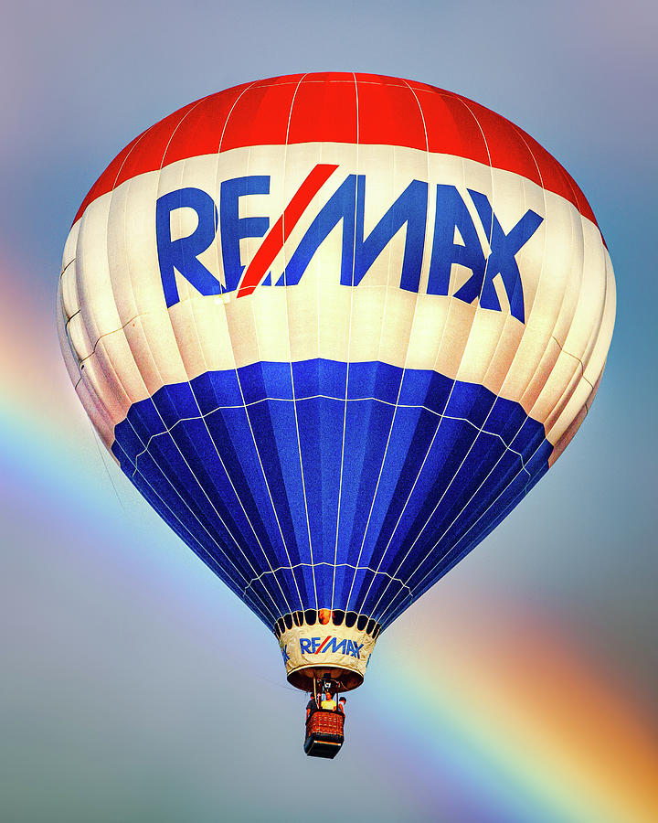 RE/MAX Rainbow Hot Air Balloon Photograph by Bob Orsillo
