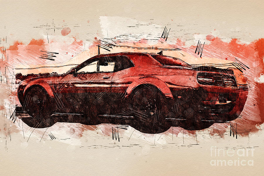 Re0578 Dodge Challenger SRT Demon Digital Art by Lisa Sandra - Fine Art ...