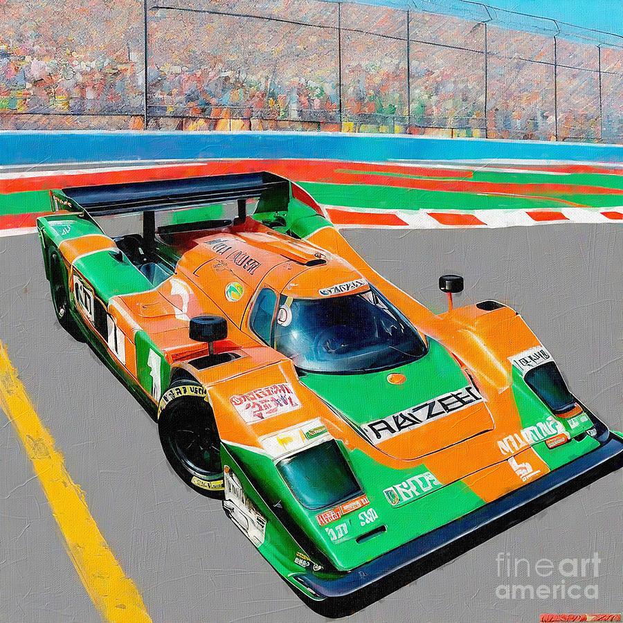 Re11081 1991 Mazda 787B Drawing by Lisa Sandra - Fine Art America