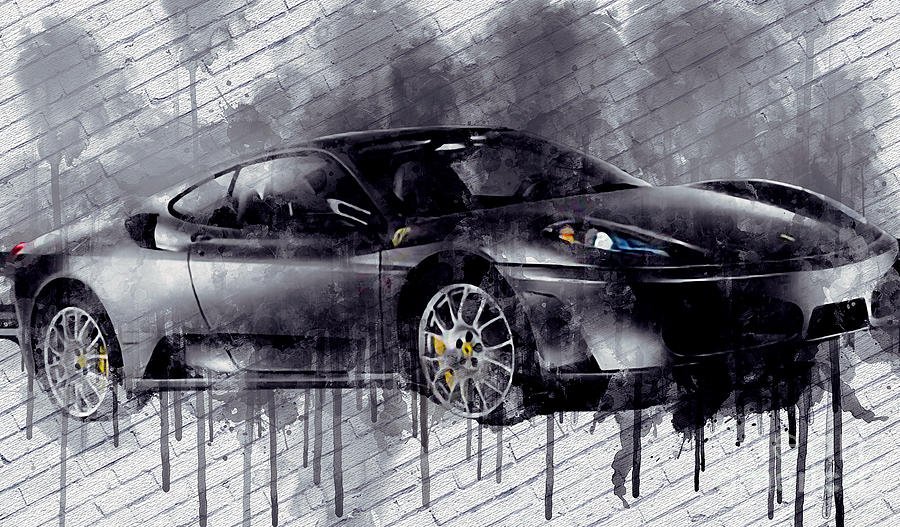 Transportation Painting - Re2364 2005 Ferrari F430 super car by Lisa Sandra