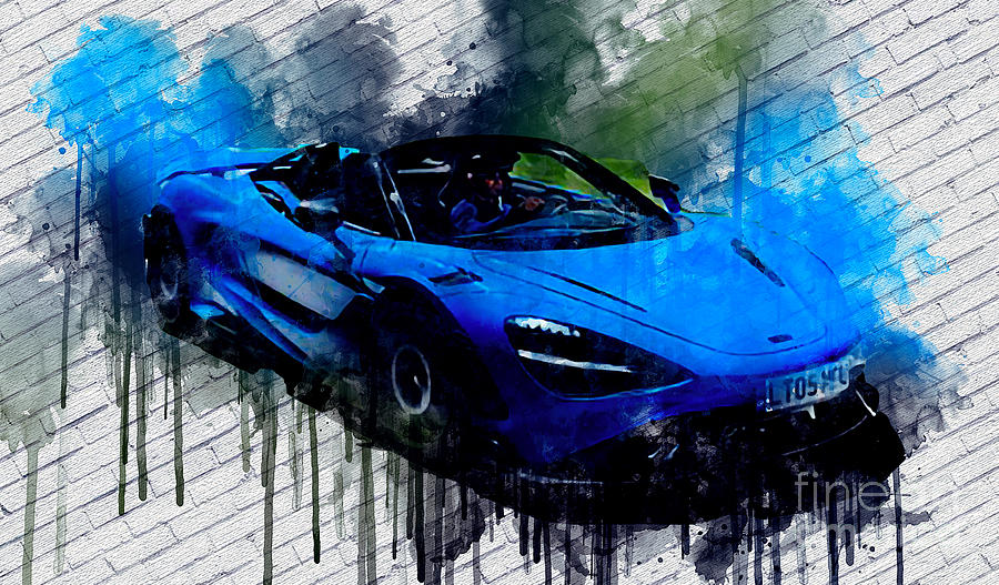 Re3555 2022 McLaren 765LT Spider Painting by Lisa Sandra - Fine Art America