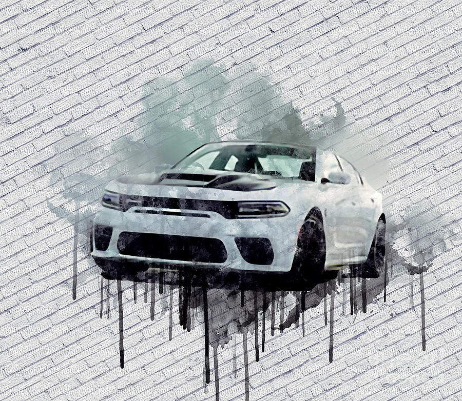 Re7046 2021 Dodge Charger SRT Hellcat Redeye Painting by Lisa Sandra ...