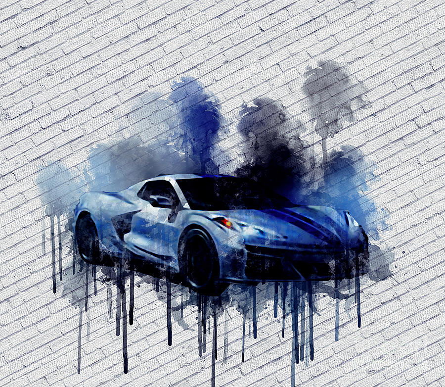 Re7524 2024 Chevrolet Corvette E Ray Painting By Lisa Sandra Fine Art   Re7524 2024 Chevrolet Corvette E Ray Lisa Sandra 