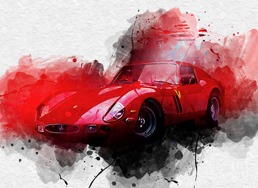 Re7598 1962 Ferrari 250 GTO Drawing by Lisa Sandra - Fine Art America