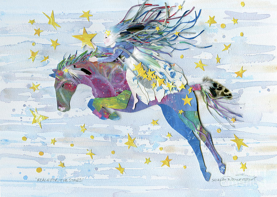 Reach for the Stars Mixed Media by Shirley Robinett