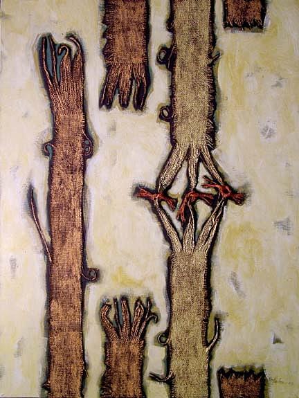 Abstract Mixed Media - Reaching Out by Farhan Abouassali