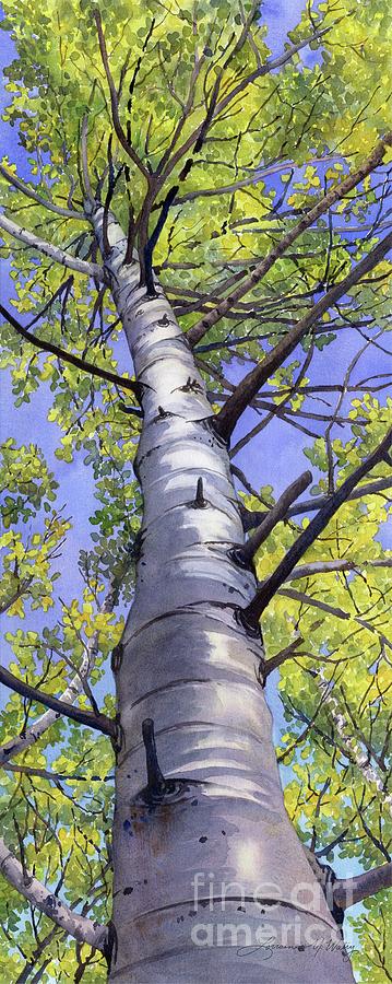 Tree Painting - Reaching Skyward by Lorraine Watry