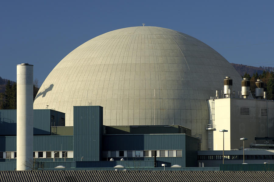 Reactor dome, Nuclear power plant Goesgen, Switzerland Photograph by Guenter Fischer