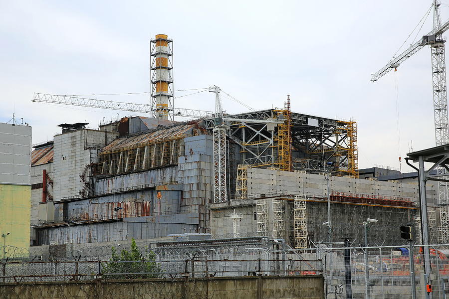 Reactor No. 4 of Chernobyl nuclear power plant Photograph by by Edward Neyburg
