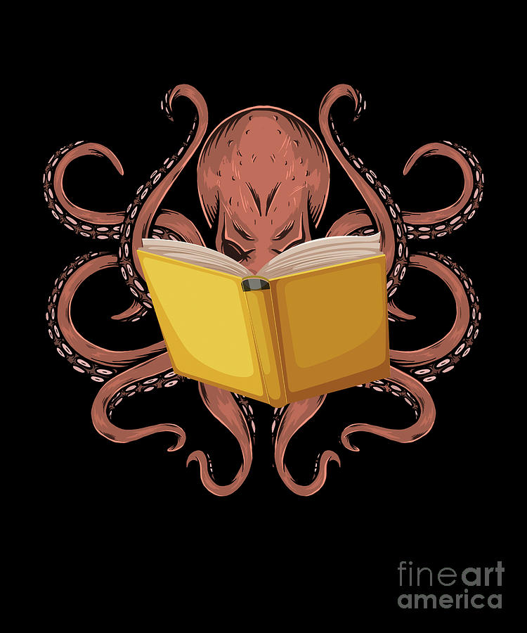 Reading Books of Octopus Digital Art by Thomas Larch - Fine Art America