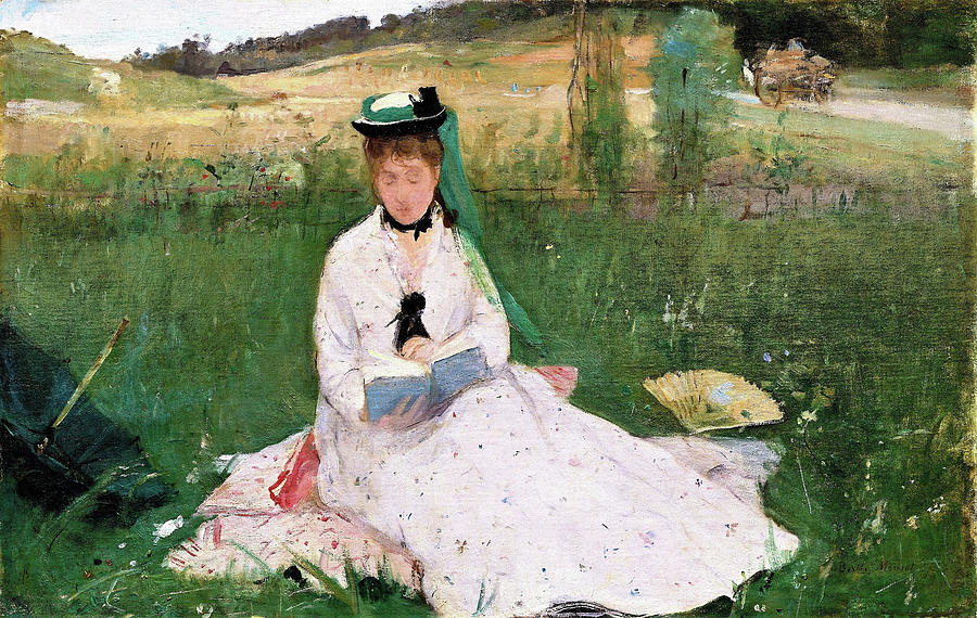 Berthe Morisot Painting - Reading - Digital Remastered Edition by Berthe Morisot
