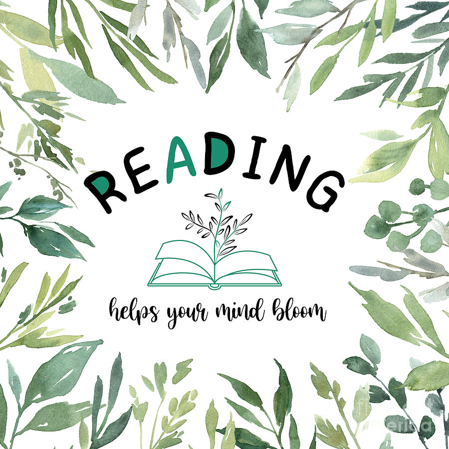 Reading helps your mind bloom Digital Art by Zahra Majid