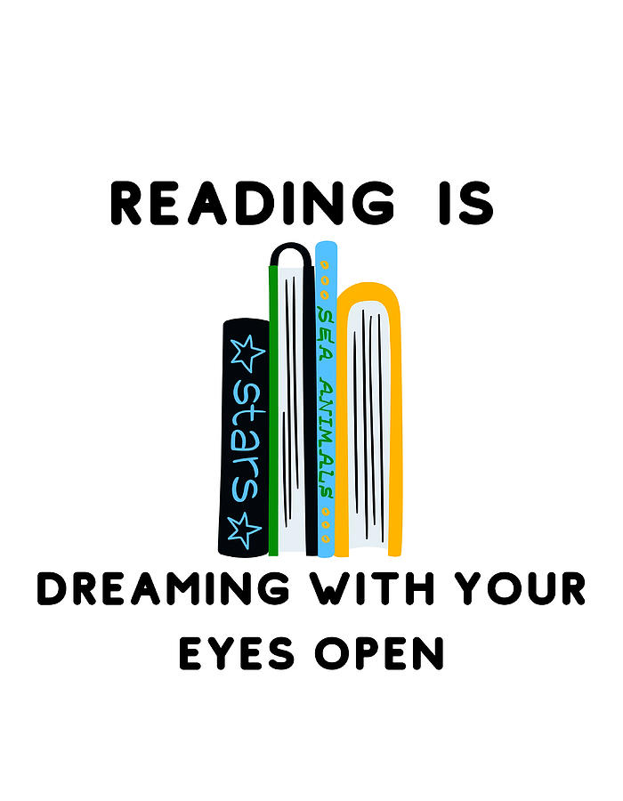 Reading is Dreaming With your Eyes Open funny Painting by Morgan ...