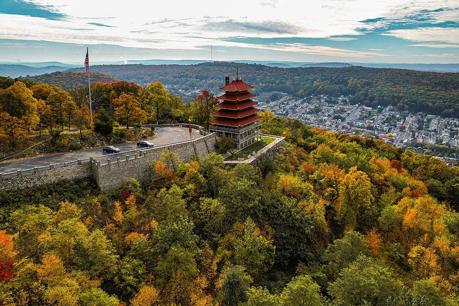 Fall Photograph - Reading Pagoda by Alexa Freyman Fall Photograph - Reading Pagoda by Alexa Freyman
