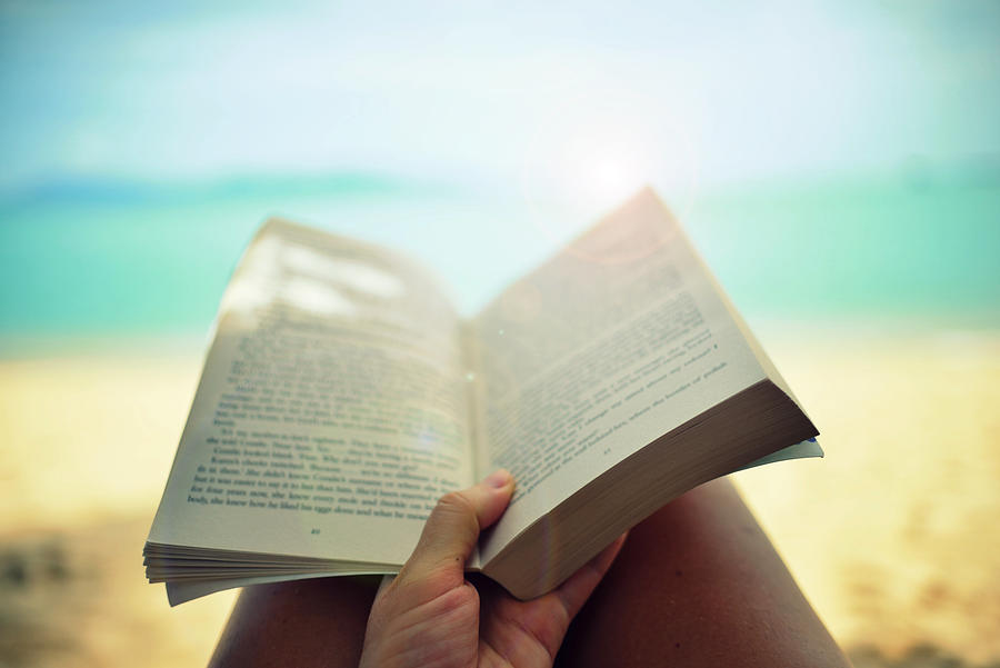 Reading Paper Book On The Beach From Personal Perspective Photograph by Irina Dobrolyubova