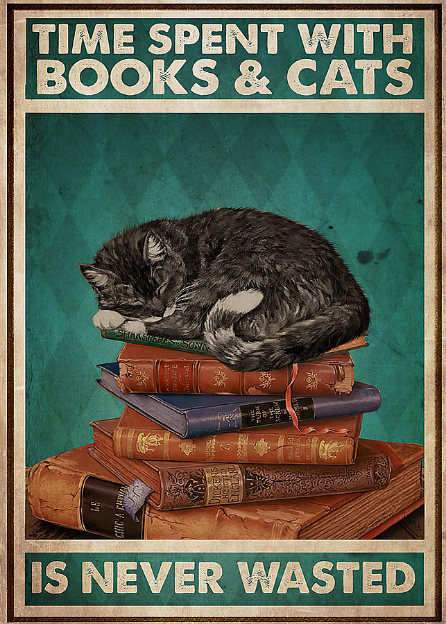 Reading Reading With Black Cat Digital Art by Gambrel Temple - Fine Art ...