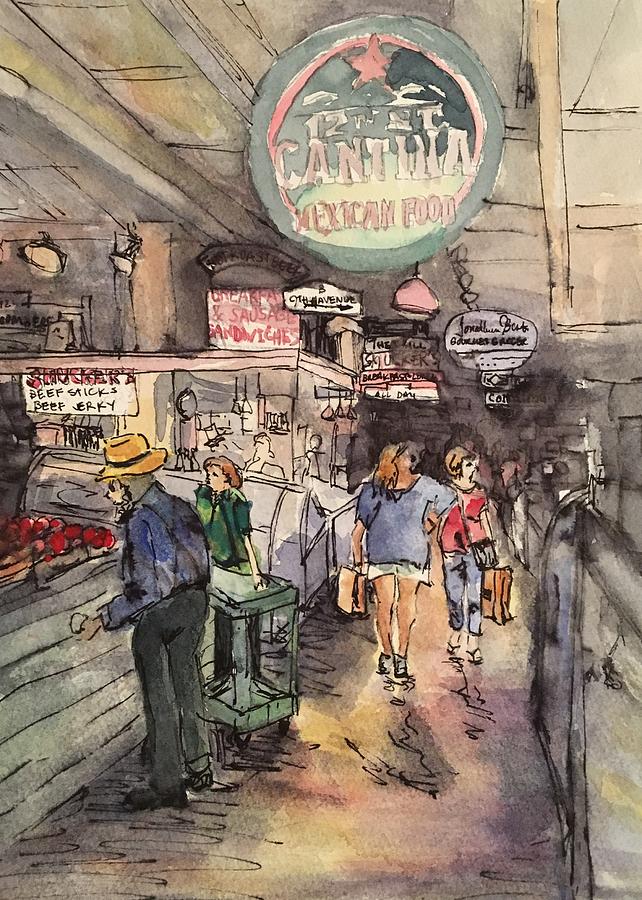 Philadelphia Painting - Reading Terminal Market by Elissa Poma
