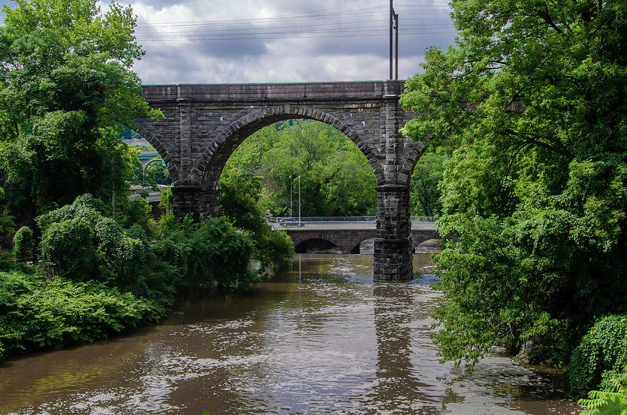 Reading Viaduct at the Wissahickon Creek Photograph by Bill Cannon