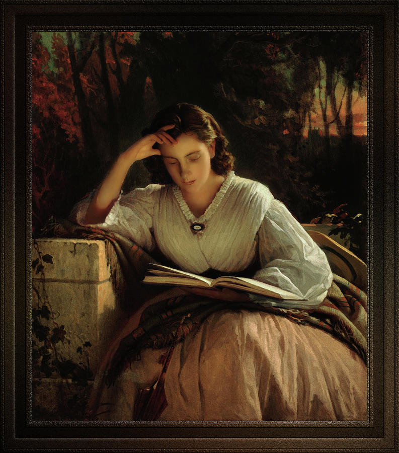 Reading Woman by Ivan Kramskoi Painting by Rolando Burbon