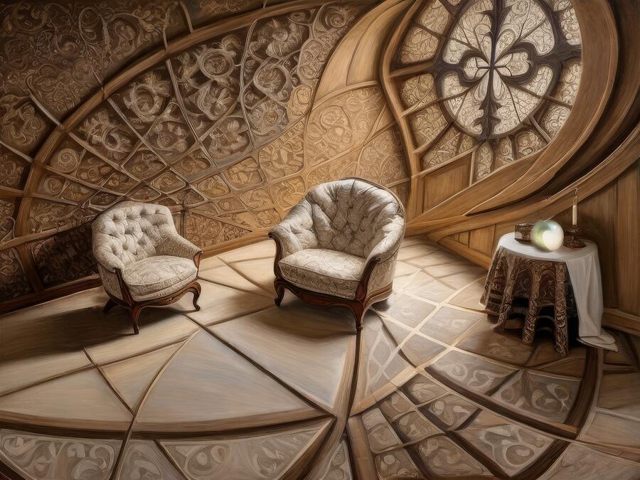 Readings Room Digital Art by Eris And AI Readings Room Digital Art by Eris And AI