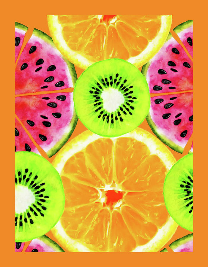 Real Fruit Cocktail Digital Art by Fine Art by Alexandra