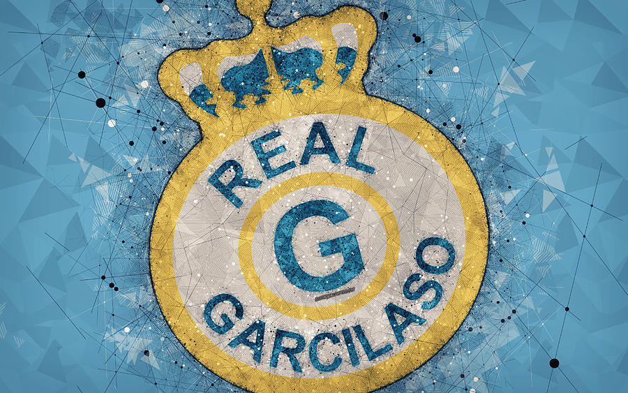 Real Garcilaso 4k Geometric Art Logo Peruvian Football Club Blue Abstract Background Emblem Cusco Pe Digital Art By Phelp Shawkins