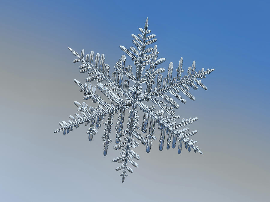 Real snowflake 2016-01-21_2a2_Dubhe Photograph by Alexey Kljatov