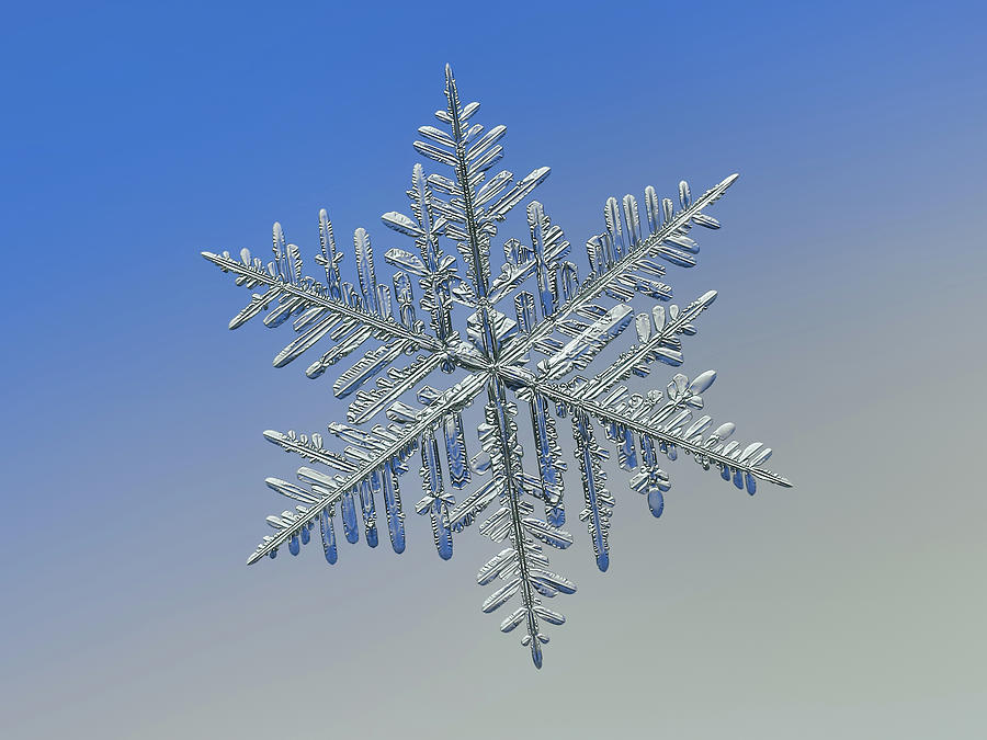 Real snowflake 2016-01-21_2_Dubhe Photograph by Alexey Kljatov