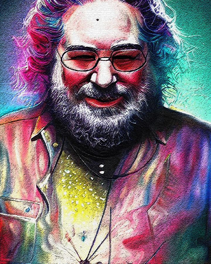 Realistic Portrait Of Jerry Garcia Digital Art by Edgar Dorice - Fine ...