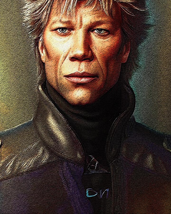 Realistic Portrait Of Jon Bon Jovi Digital Art by Edgar Dorice - Fine ...