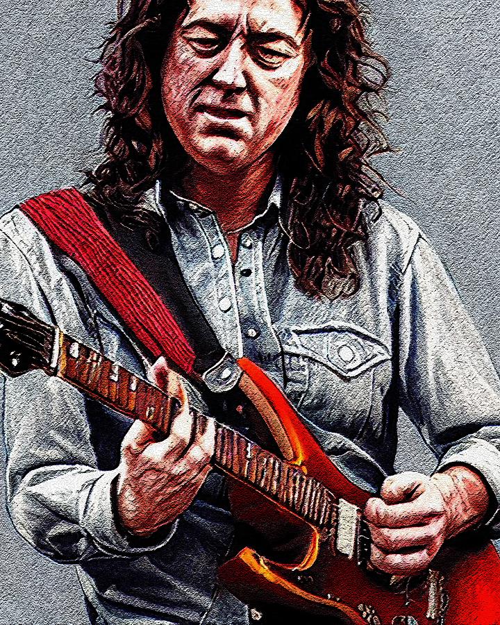 Realistic Portrait Of Rory Gallagher Digital Art by Edgar Dorice - Fine ...