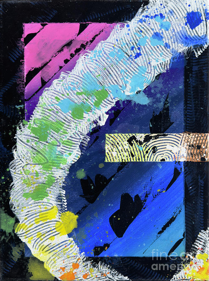 Reality Unraveled - Chromatic Twister Part 1 Painting by Djurdjina Jovanovic Reality Unraveled - Chromatic Twister Part 1 Painting by Djurdjina Jovanovic