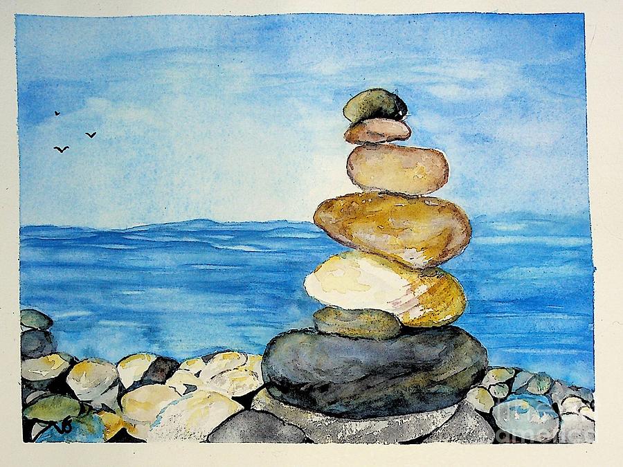 Really Cairn Painting by Valerie Shaffer