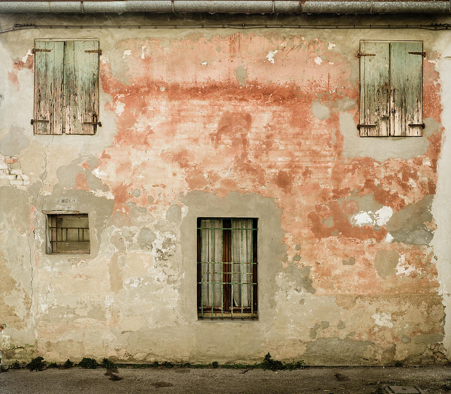 Rear facade of an old poor traditional house Photograph by Giorgio ...