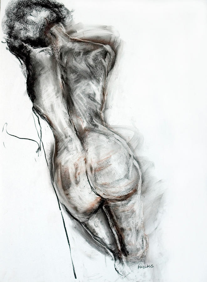 REar View Drawing by AnneKarin Glass
