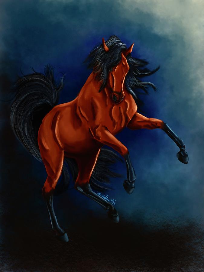Rearing Majestic Horse Digital Art by Becky Herrera