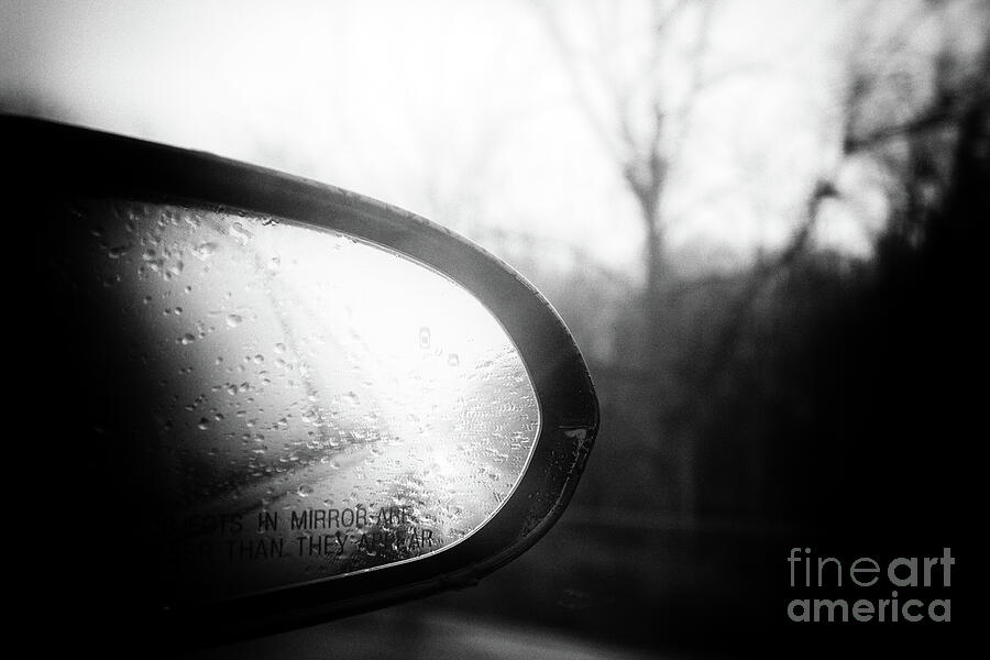 Tree Photograph - Rearview and Rain by Renata Natale