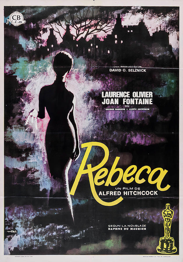 Rebecca, 1940 - art by Macario Quibus Mixed Media by Movie World Posters