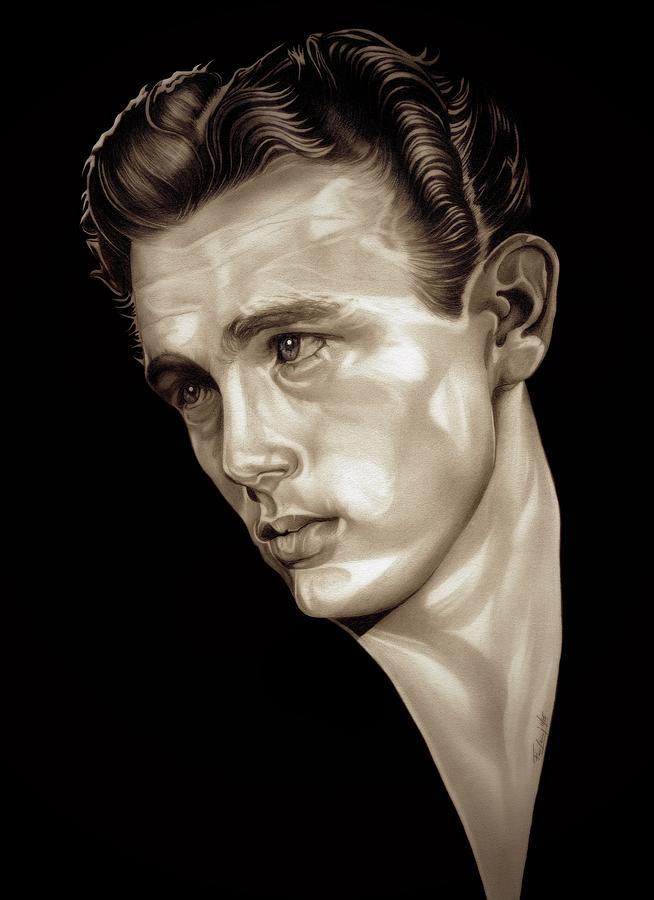 Rebel - James Dean Drawing by Fred Larucci