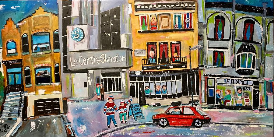 Rebirth of Montreal Business Painting by Michael Litvack