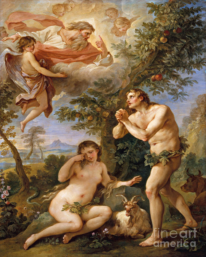 Rebuke of Adam and Eve - CZRAE                                                      Painting by Charles Joseph Natoire